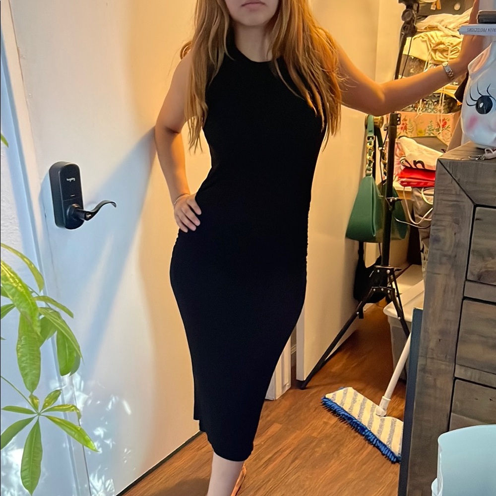 James Perse black Midi Dress